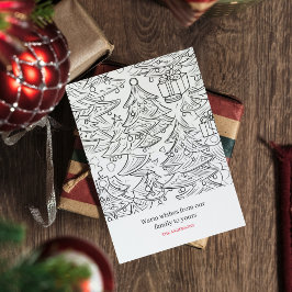 Kontur der Weihnachtsfarben Feiertagspostkarte