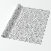 Kontur der Weihnachtsfarben Geschenkpapier (Ungerollt)