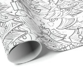Kontur der Weihnachtsfarben Geschenkpapier (Rolleneckpunkt)