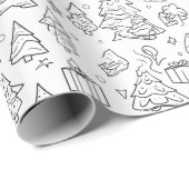 Kontur der Weihnachtsfarben Geschenkpapier (Rolleneckpunkt)