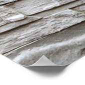 Kontur der weißen Ziegelmauer Poster (Ecke)