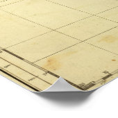 Kontur der Weltkarte Poster (Ecke)