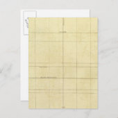 Kontur der Weltkarte Postkarte (Vorne/Hinten)