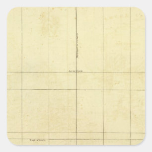 Kontur der Weltkarte Quadratischer Aufkleber