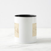 Kontur der Weltkarte Tasse (Zentrum)