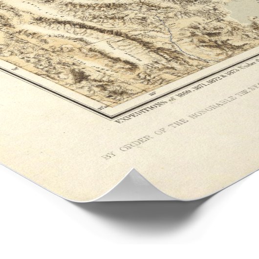 Kontur des Bonneville-Sees Poster (Ecke)