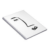 Kontur des Gesichts mit Aquarellpinsel bemalt. A Notizblock (Rechte Seite)