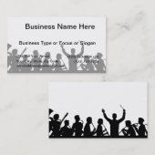 Kontur des Leiters und Band schwärzen auf Weiß Visitenkarte (Vorne/Hinten)