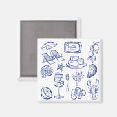 Kontur des Mittelmeerraums Magnet (Vorderseite/Rückseite)