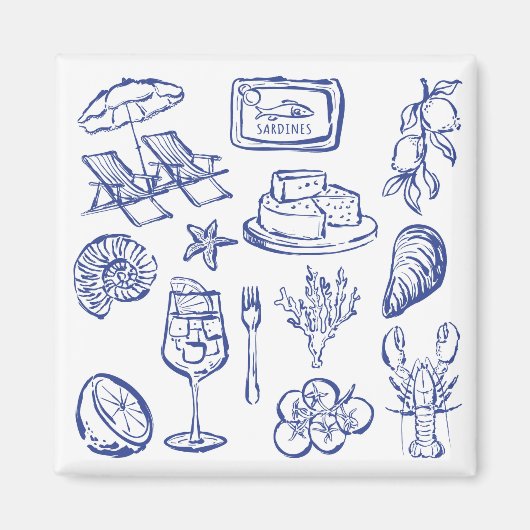 Kontur des Mittelmeerraums Magnet (Vorne)