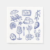 Kontur des Mittelmeerraums Serviette (Vorderseite)