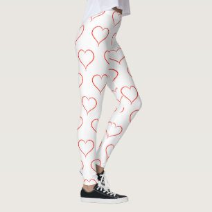 Kontur des roten Herzens, Lässiger Valentinstag Leggings