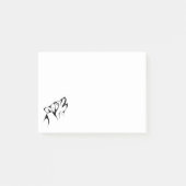 Kontur des Wolfs heulend Post-it Klebezettel (Vorderseite)