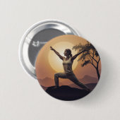 Kontur-Design für Serene Yoga-Posen Button (Vorne & Hinten)