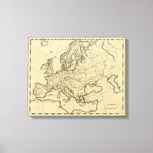 Kontur Europa Leinwanddruck (Vorderseite)