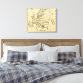 Kontur Europa Leinwanddruck (Insitu (Schlafzimmer))