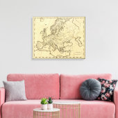 Kontur Europa Leinwanddruck (Insitu (Wohnzimmer))
