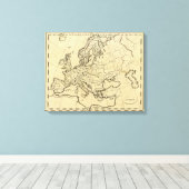 Kontur Europa Leinwanddruck (Insitu (Holzboden))