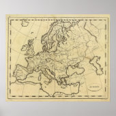 Kontur Europa Poster (Vorne)