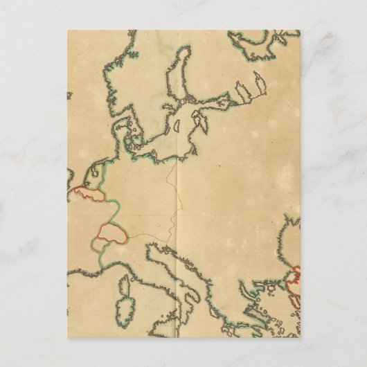 Kontur Europa Postkarte (Vorderseite)