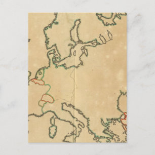 Kontur Europa Postkarte