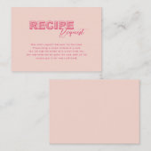 Kontur Fett Type Text Bridal Rezeptkarte Visitenkarte (Vorne/Hinten)