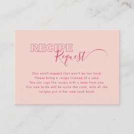 Kontur Fett Type Text Bridal Rezeptkarte Visitenkarte