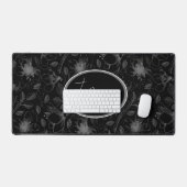Kontur Grau/Schwarz, gezeichnetFloralID939 Schreibtischunterlage (Tastatur & Maus)