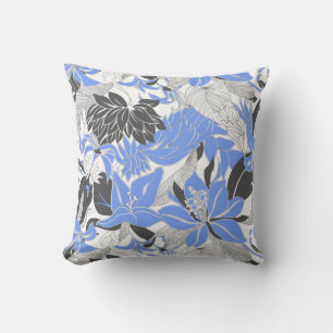 Kontur Hawaii Tropische Lilie und Protea-Blüten Kissen