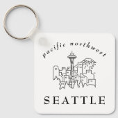 Kontur im Nordwesten der Seattle Skyline Schlüsselanhänger (Vorderseite)