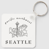 Kontur im Nordwesten der Seattle Skyline Schlüsselanhänger (Rückseite)