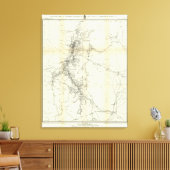 Kontur Karte des Bezirks Washoe Leinwanddruck (Insitu (Wohnzimmer))