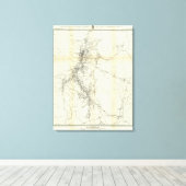 Kontur Karte des Bezirks Washoe Leinwanddruck (Insitu (Holzboden))