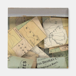 Kontur-Karte, USA Magnet