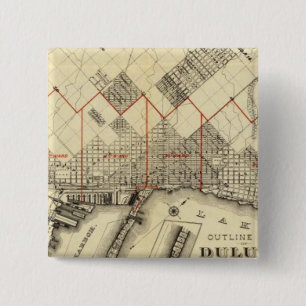 Kontur Karte von Duluth und Vororten Button