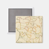 Kontur kleiner französischer Flüsse Magnet (Vorderseite/Rückseite)