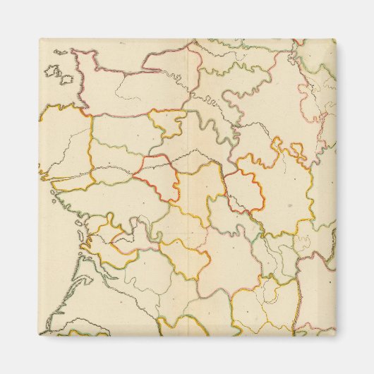 Kontur kleiner französischer Flüsse Magnet (Vorne)