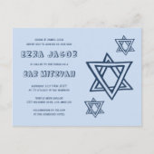 KONTUR LETTER STAR DAVID Custom QR BAR Mitzvah Postkarte (Vorderseite)