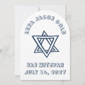 KONTUR LETTERS STAR Arch Custom Bar Mitzvah Einladung (Rückseite)