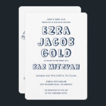 KONTUR LETTERS STAR DAVID Custom Bar Mitzvah Einladung<br><div class="desc">Perfekte Karte, um eine Bar oder Fledermausmitzvah anzukündigen! Handgemachte Kunst für Sie mit dem Stern von David auf der Vorder- und Rückseite! Vollständig anpassbar! Klicken Sie auf "Personalisieren" oben, um den Text zu bearbeiten. Klicken Sie auf "Bearbeiten mit dem Design-Tool", um die Schriftart, Farben und Platzierungen anzupassen und das Design...</div>
