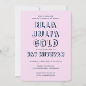 KONTUR LETTERS STAR DAVID Custom Bat Mitzvah Einladung (Vorderseite)