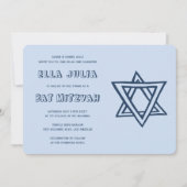 KONTUR LETTERS STAR DAVID Custom Bat Mitzvah Einladung (Vorderseite)