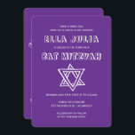 KONTUR LETTERS STAR DAVID Custom Bat Mitzvah Einladung<br><div class="desc">Perfekte Karte, um eine Bar oder Fledermausmitzvah anzukündigen! Handgemachte Kunst für Sie mit dem Stern von David auf der Vorder- und Rückseite! Vollständig anpassbar! Klicken Sie auf "Personalisieren" oben, um den Text zu bearbeiten. Klicken Sie auf "Bearbeiten mit dem Design-Tool", um die Schriftart, Farben und Platzierungen anzupassen und das Design...</div>