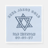 KONTUR LETTERS STAR DAVID Custom Bat Mitzvah Serviette (Vorderseite)