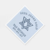 KONTUR LETTERS STAR DAVID Custom Bat Mitzvah Serviette (Ecke)