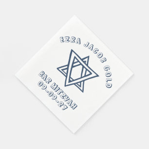 KONTUR LETTERS STAR DAVID Custom Bat Mitzvah Serviette
