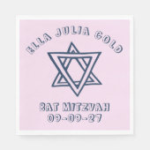 KONTUR LETTERS STAR DAVID Custom Bat Mitzvah Serviette (Vorderseite)