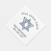 KONTUR LETTERS STAR DAVID Custom Bat Mitzvah Serviette (Ecke)