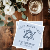KONTUR LETTERS STAR DAVID Custom Bat Mitzvah Serviette