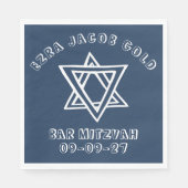KONTUR LETTERS STAR DAVID Custom Bat Mitzvah Serviette (Vorderseite)